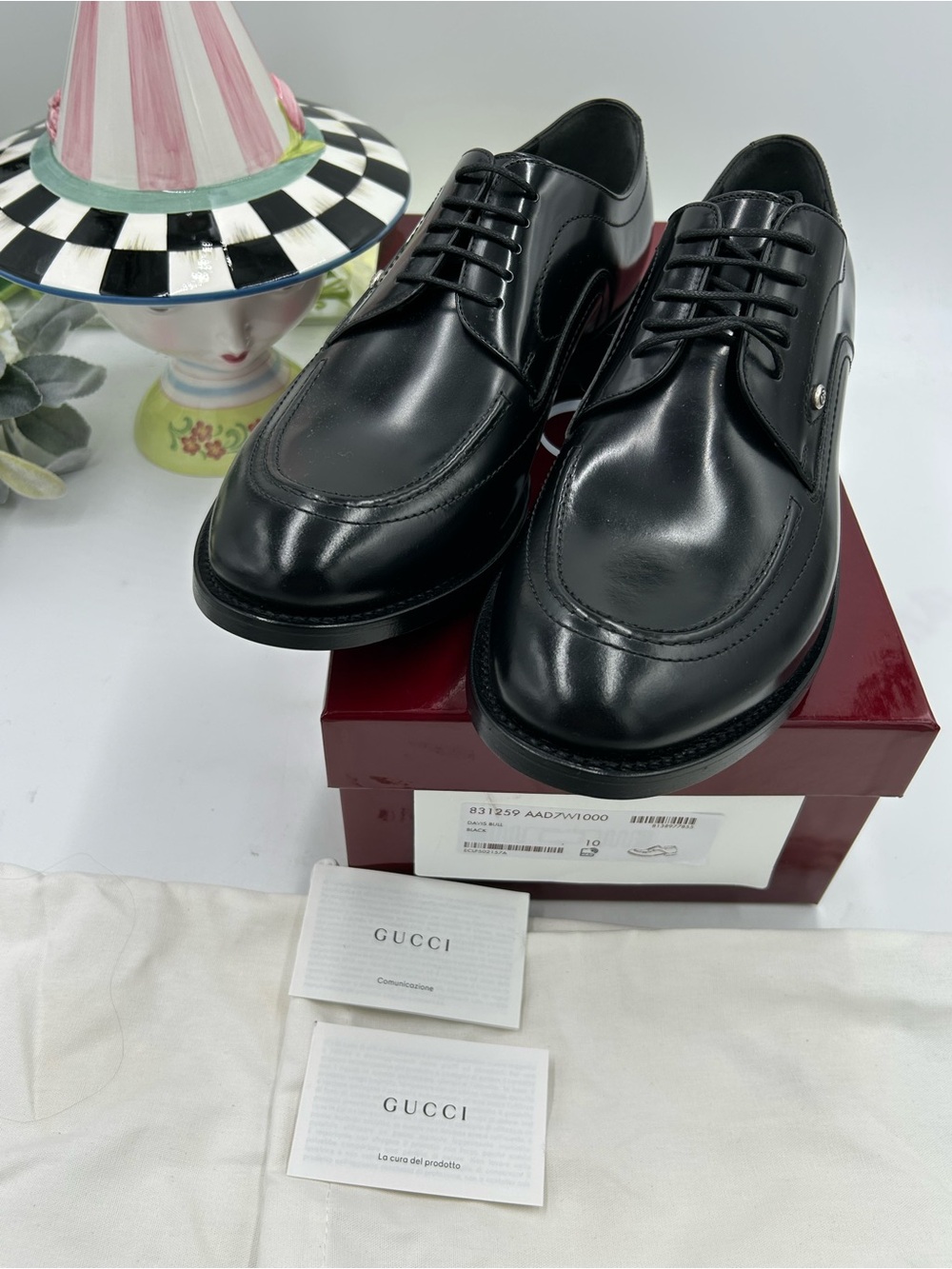 Men's Gucci, Jasper Leather, Derby shoes size 10 fit 11 US made in Italy - Picture 11 of 11
